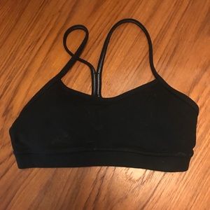 Black Lululemon Flow Y Bra